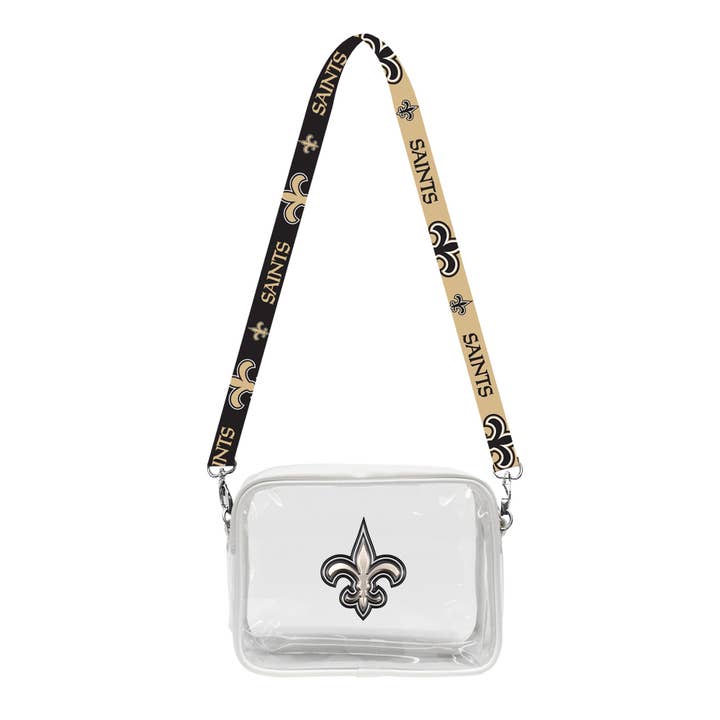 NFL New Orleans Saints Clear Fanny Fan Purse for wholesale by Little Earth Productions