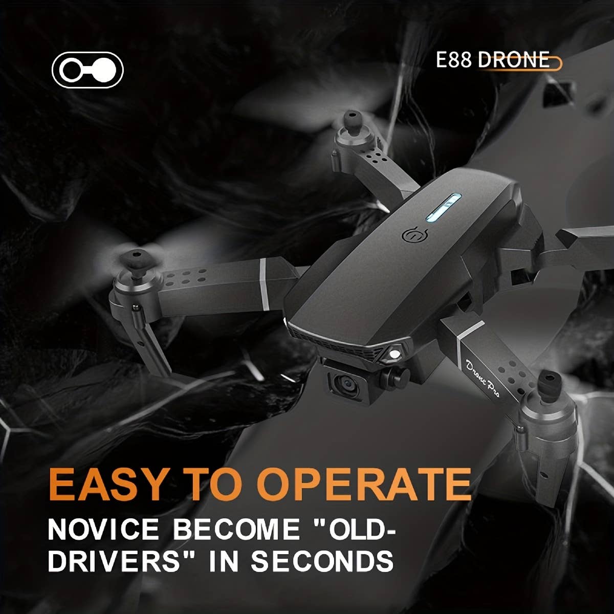 Shop Celino – Engroshandel Drone – E88 foldbar drone med dobbeltkameraer og Wi-Fi, rækkevidde 30 m5