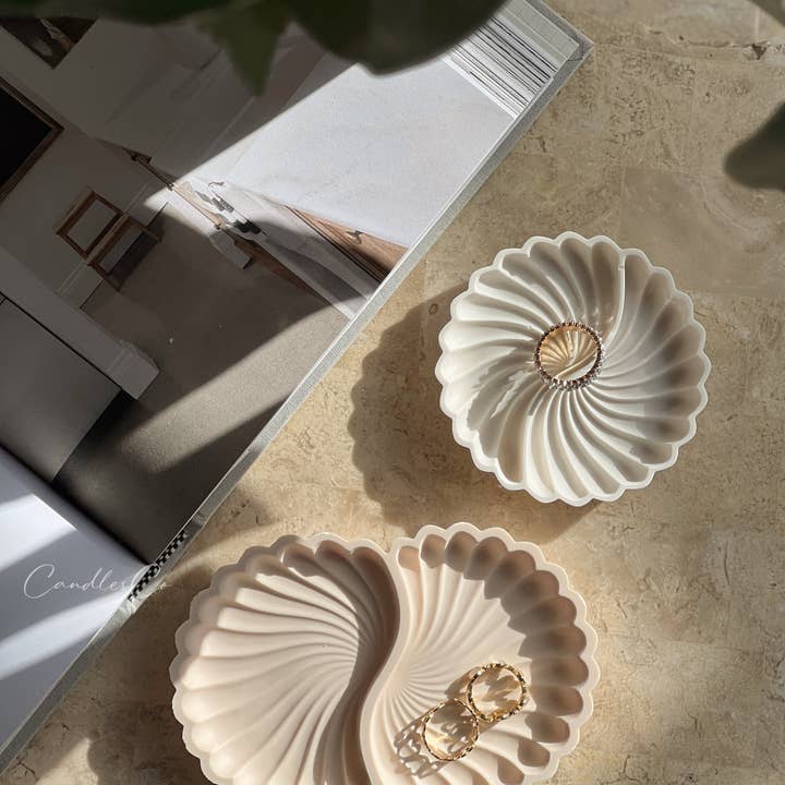 White Shell trinket Dish Handmade Home Decor for wholesale on Faire2