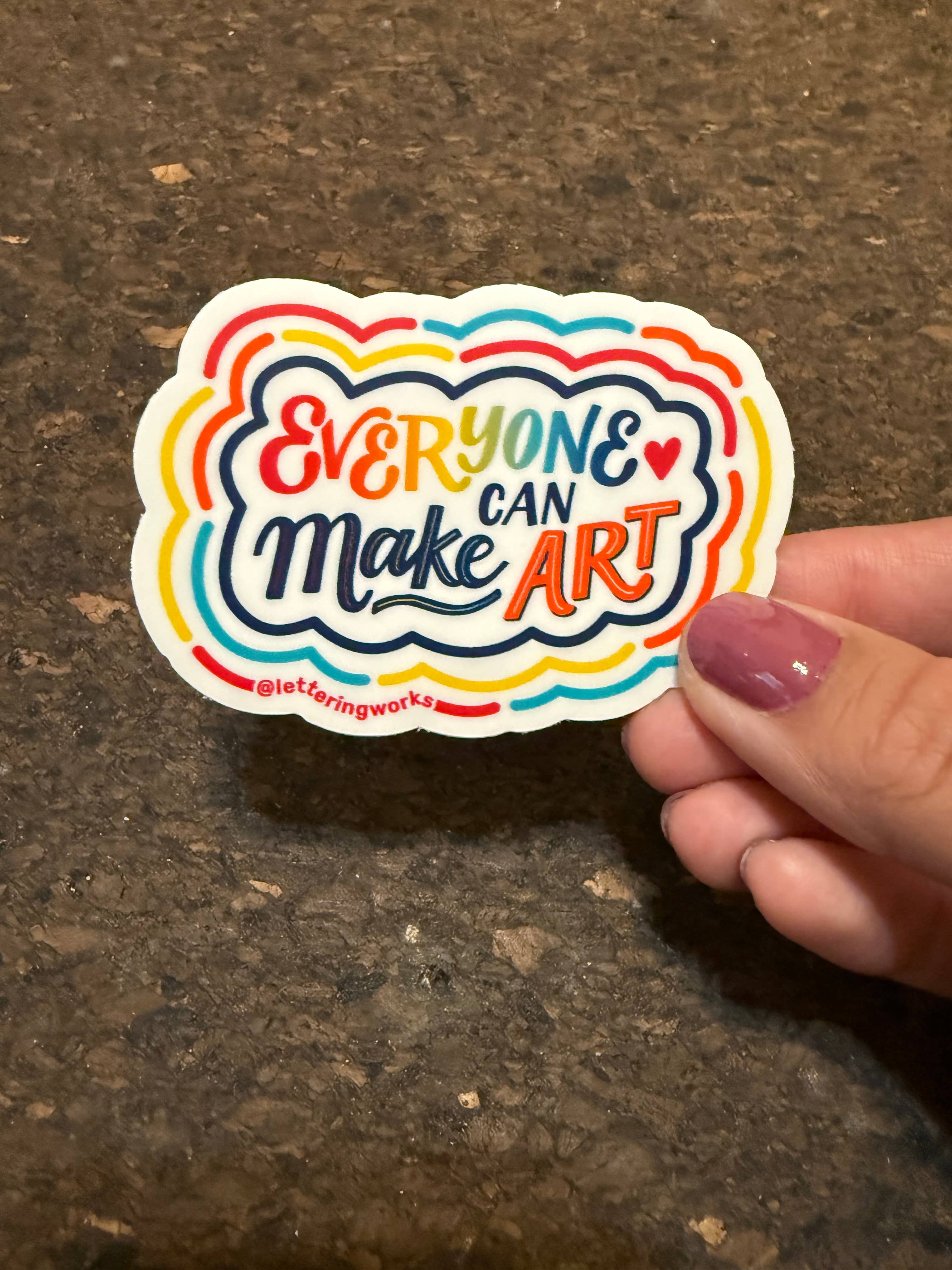 Lettering Works - Wholesale Sticker - Everyone Can Make Art Sticker2