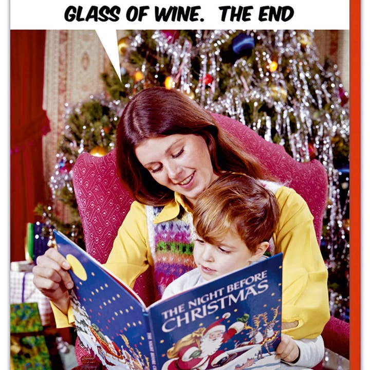 Mummy needs a glass of wine Greeting Card for wholesale by Dean Morris Cards