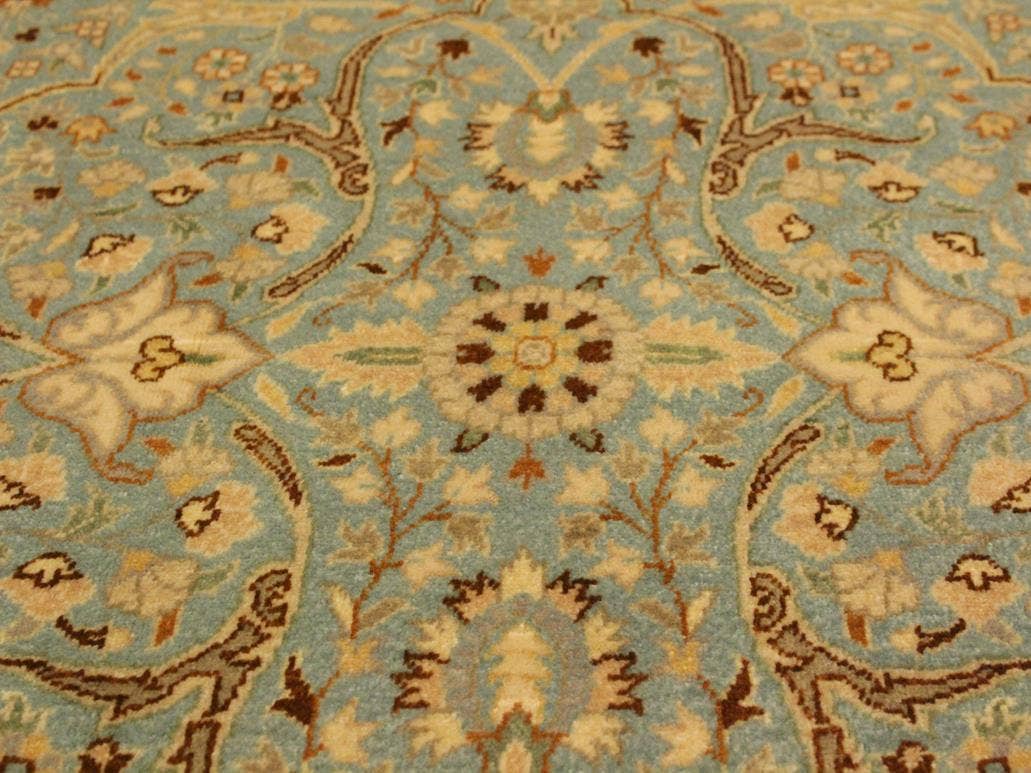 Arshs Fine Rugs - Wholesale  - Turkish Knotted Istanbul Jean Blue/Ivory Wool Rug - 4'2'' x 6'2''1