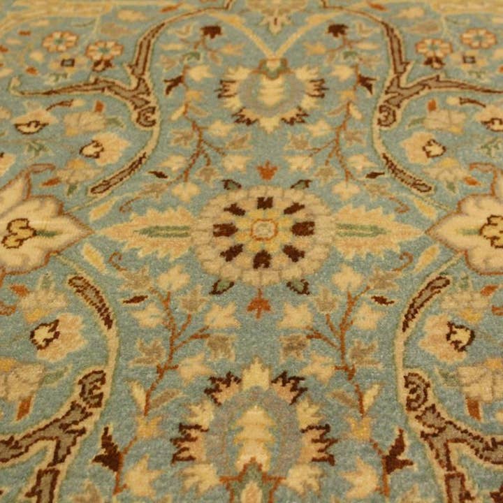 Arshs Fine Rugs - Wholesale - Turkish Knotted Istanbul Jean Blue/Ivory Wool Rug - 4'2'' x 6'2''1