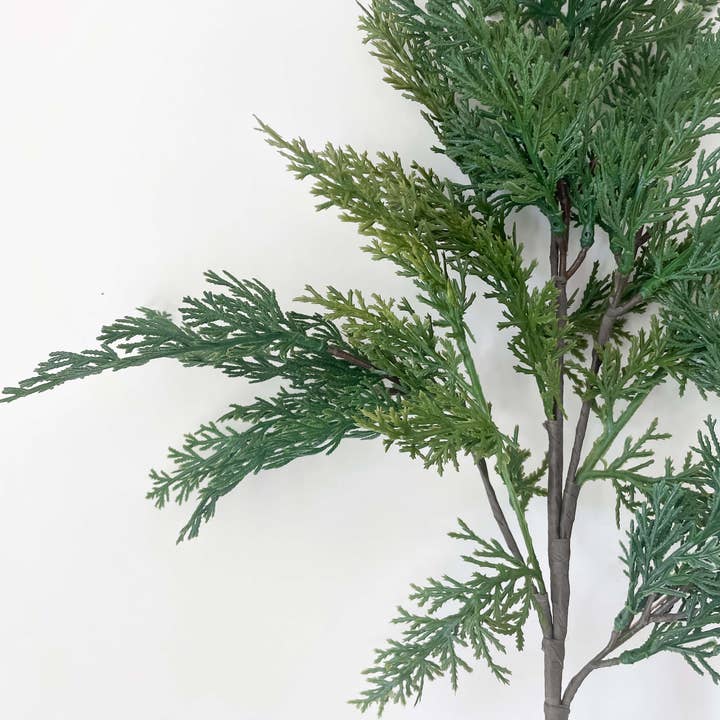 Hycroft Home Decor - Vente Décoration de Noël - Tige de Noël en faux cyprès Real Touch 28"3