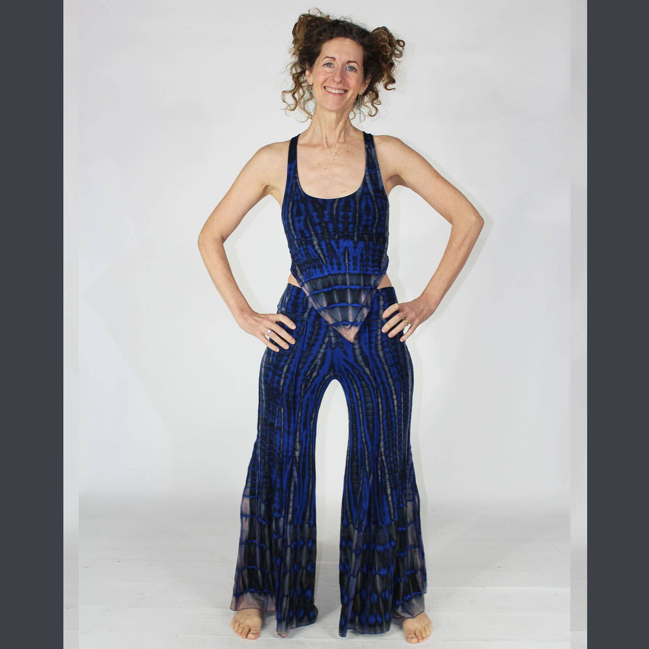 Comme indiqué Pantalon Palazzo Tie Dye en Spandex et Rayon Boho Hippie en vente sur Faire0