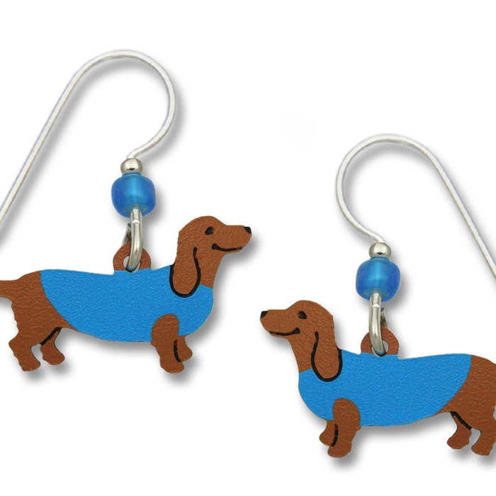 Dachshund In Blue Sweater for wholesale by Left Hand Studios