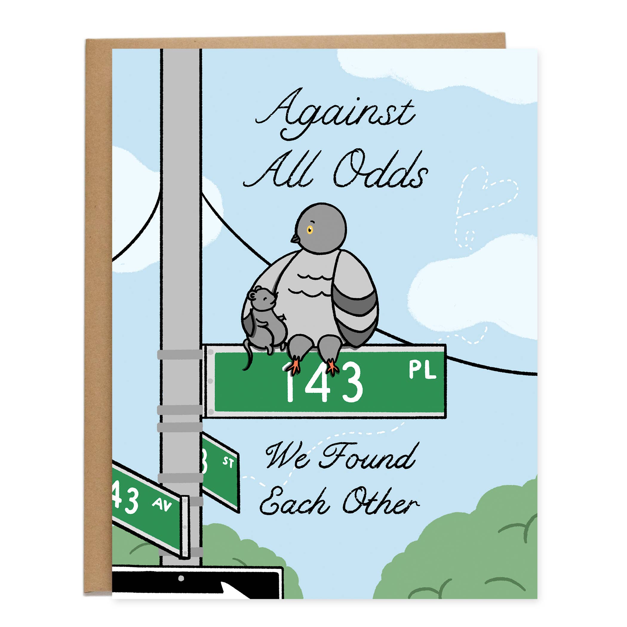 Tiffbits - Wholesale Love Card - Against All Odds Street Signs NYC Love Card 0