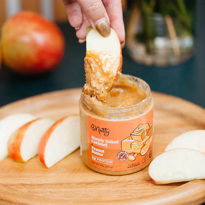 BNutty Peanut Butter - Vendita all'ingrosso Burro di frutta secca - Burro di arachidi Simply Salted Caramel Nutty, confezione da 6-9 once3