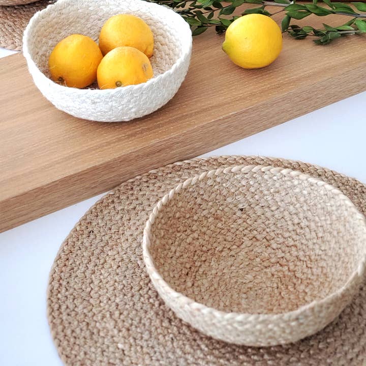 KORISSA - Wholesale Basket - Handwoven Storage Basket • Kata Candy Bowl-Natural-Set of 4