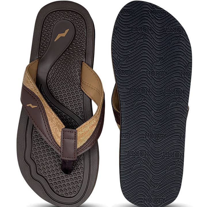 Eastern Off Price - Wholesale Sandals - Men's - Norty Mens Flip Flop Sandal 42455 Brown3
