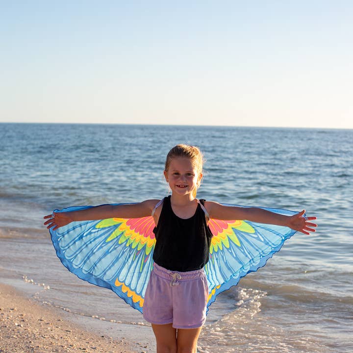 DREAMY DRESS-UPS® - Wholesale Costume - Kids - Scarlet Macaw Parrot Wings + Mask (Kids Cape Costume Set)