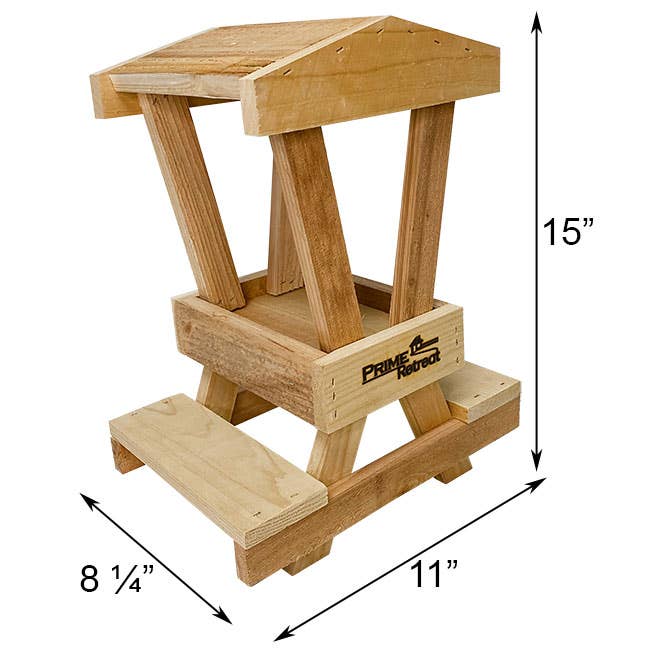 BestNest Inc - Wholesale Bird Feeder - Cedar Picnic Table Squirrel Feeder by Prime Retreat1