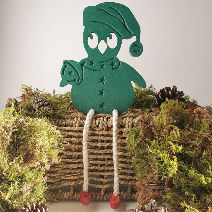 Wood Dangly Leg Children Toys | North Pole Snowman for wholesale by Wood Art Shop