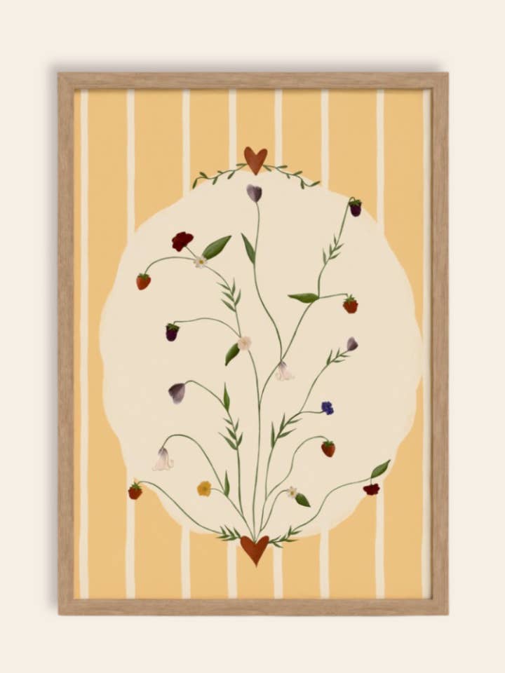 Giclée kunsttryk - Skovens frugter for engroshandel hos Queen of the Rodeo