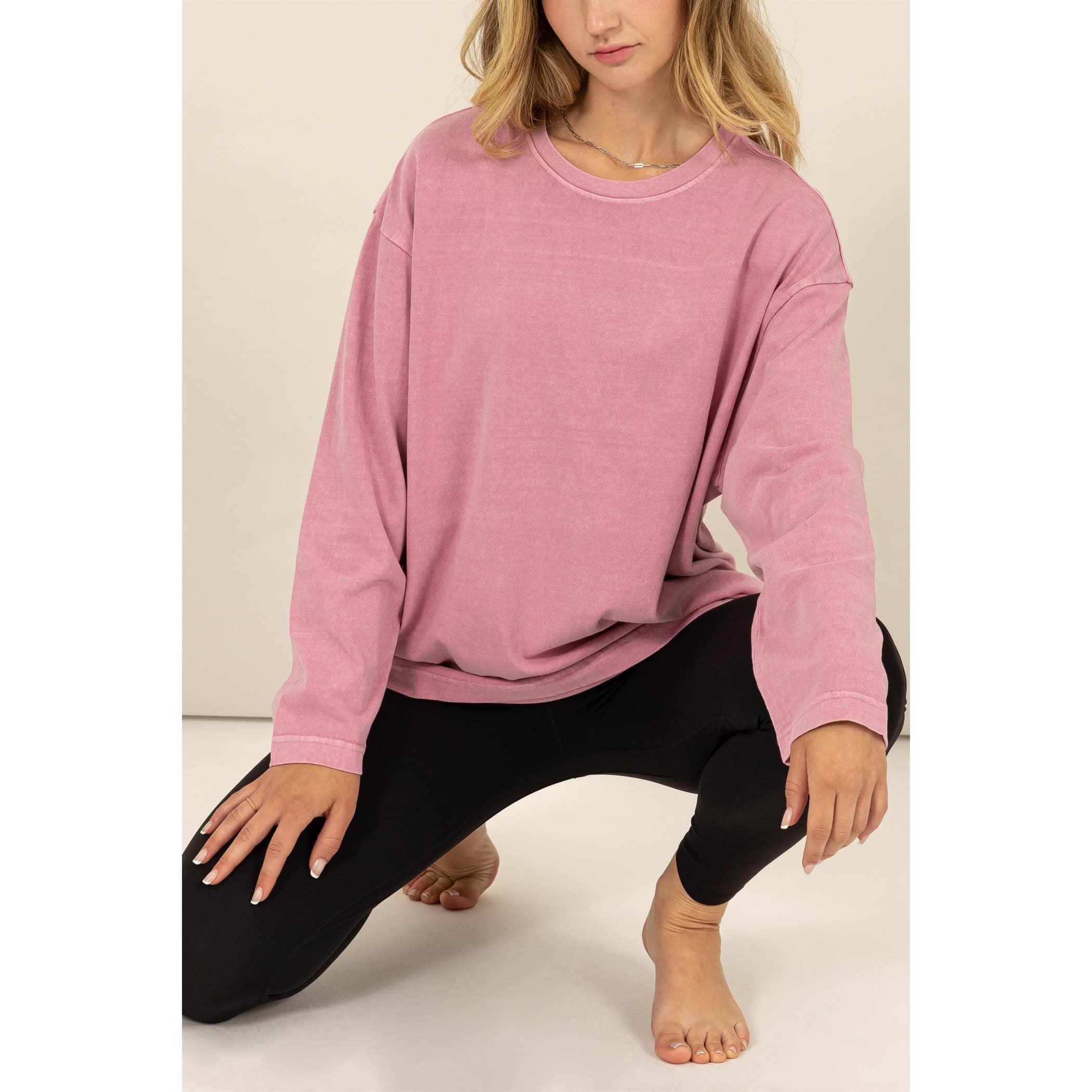 HYFVE - Wholesale Shirt - Women's - Oversized Crew Neck Long Sleeve Tee16