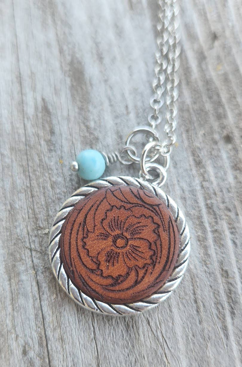 Cocklebur & Co. - Wholesale Pendant/Charm Necklace - "Nellie" Genuine Leather Necklace2