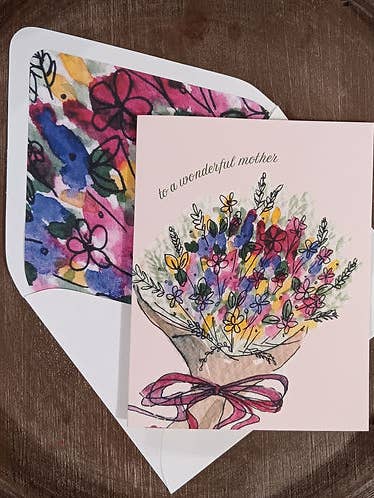 To A Wonderful Mother Card for wholesale by The Lettering Loft