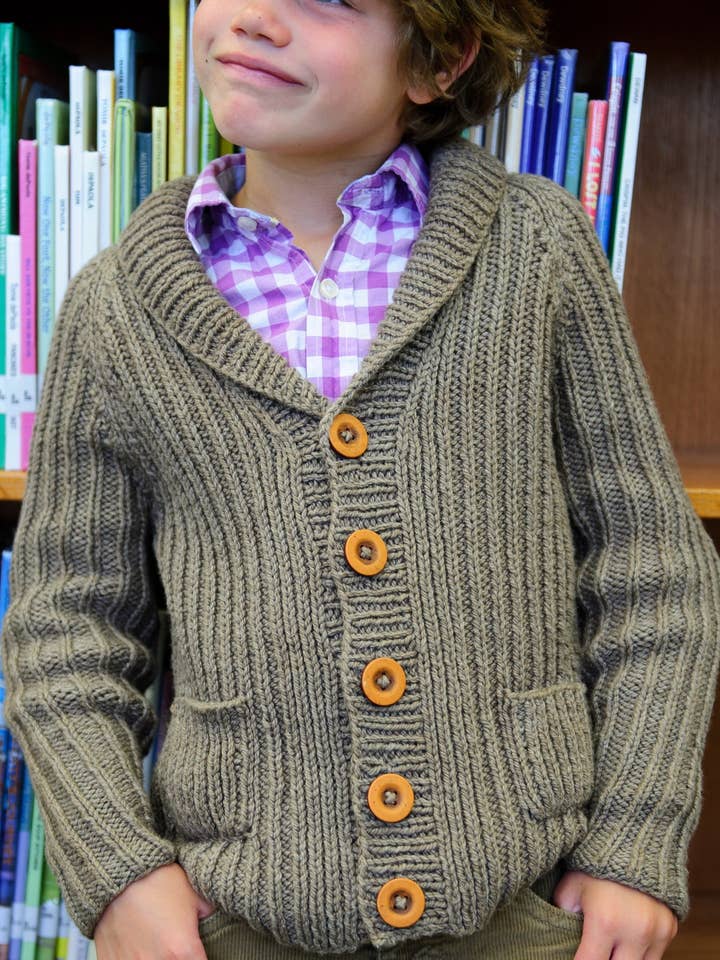 Library Cardigan Knitting Pattern for wholesale by NNK Press
