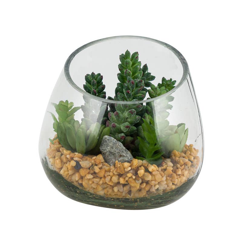 Deluxe Import Trading - Wholesale Artificial Plant - Mainstays Artificial Succulent Plant Display - 4.7''