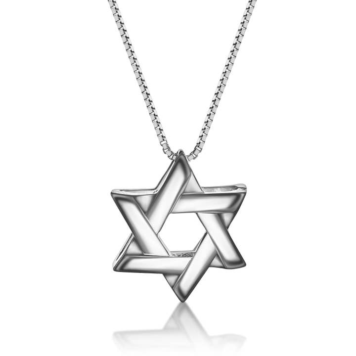 Lineal Jewish Star of David Necklace for Men for wholesale by ALEF BET JEWELRY