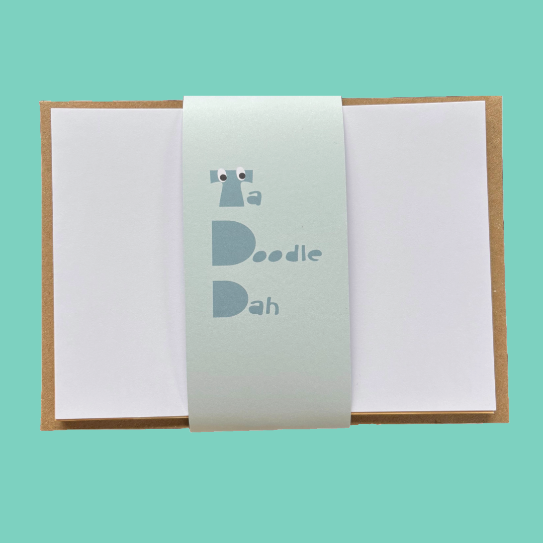 Ta doodle dah Stationery – wholesale Stationery/notecard set – 10 Dinosaur Notecards, Kids Stationery Set, Writing Set2