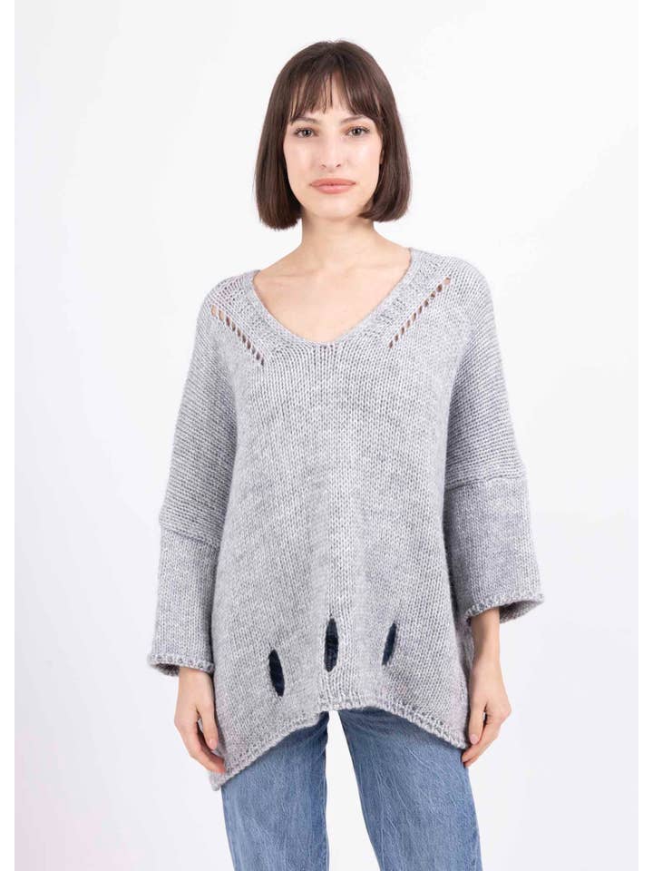 LINEN & COTTON HOUSE - Wholesale Knitted jumper – Women′s - ALPACA SWEATER 086031