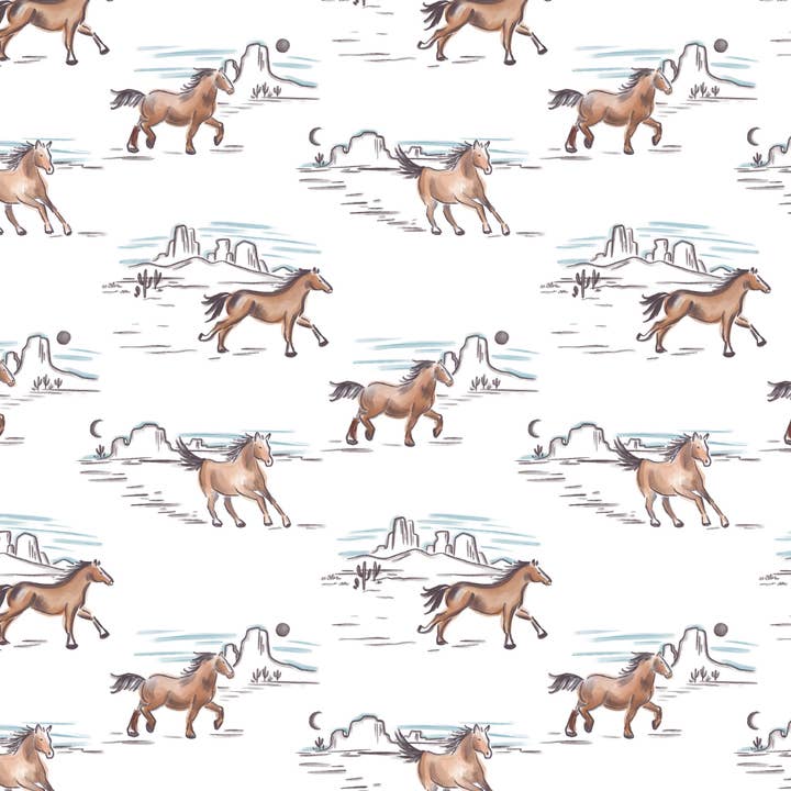 Run Free Collection-Wild Horses white-50250301-01 for wholesale by Camelot