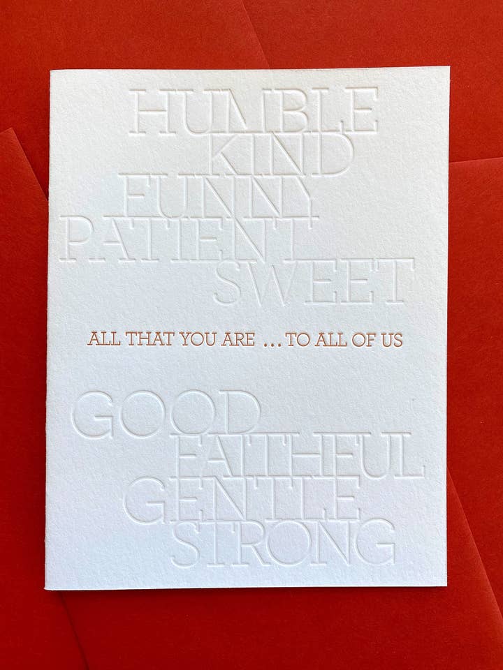 Tout ce que vous êtes pour nous tous pour la vente par jill.cate letterpress