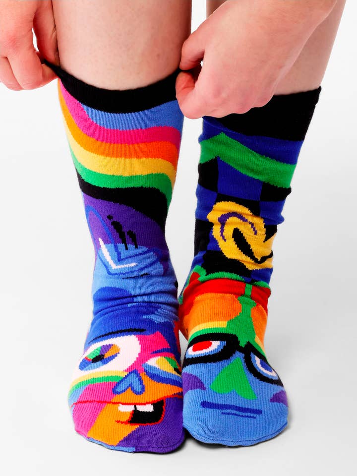 Silly & Serious Mismatched Socks for Adults for wholesale by Pals Socks