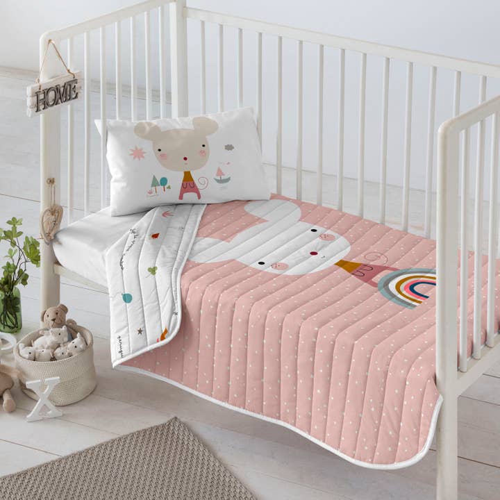 COLCHA BOUTI REVERSÍVEL BERÇO HEI - SUSANITA ROSA por atacado de Creaciones Euromoda SL (Naturals Home)