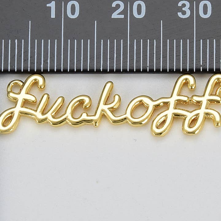 Beads Creation - Wholesale Individual Charm/Pendant - Fuck Off Charm for Necklace Bracelet Link Connector, CN428