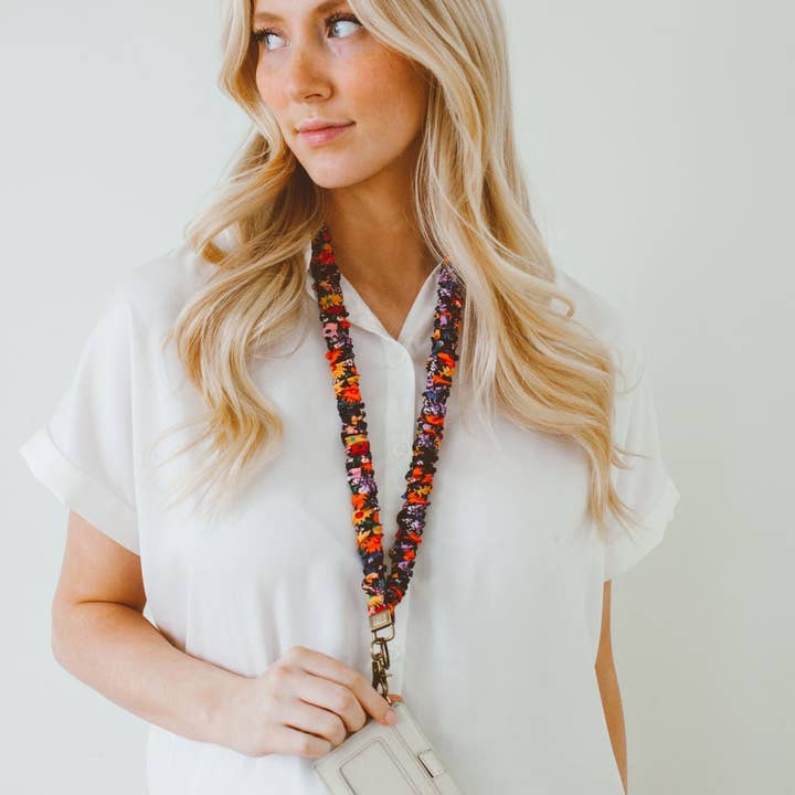 Shop ANDi - Wholesale Lanyard - Women's - Groovy Bright Floral Lanyard