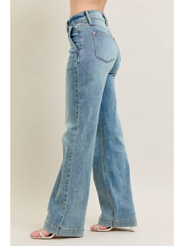 LT High Waisted Double Button Waistband Wide for wholesale on Faire3