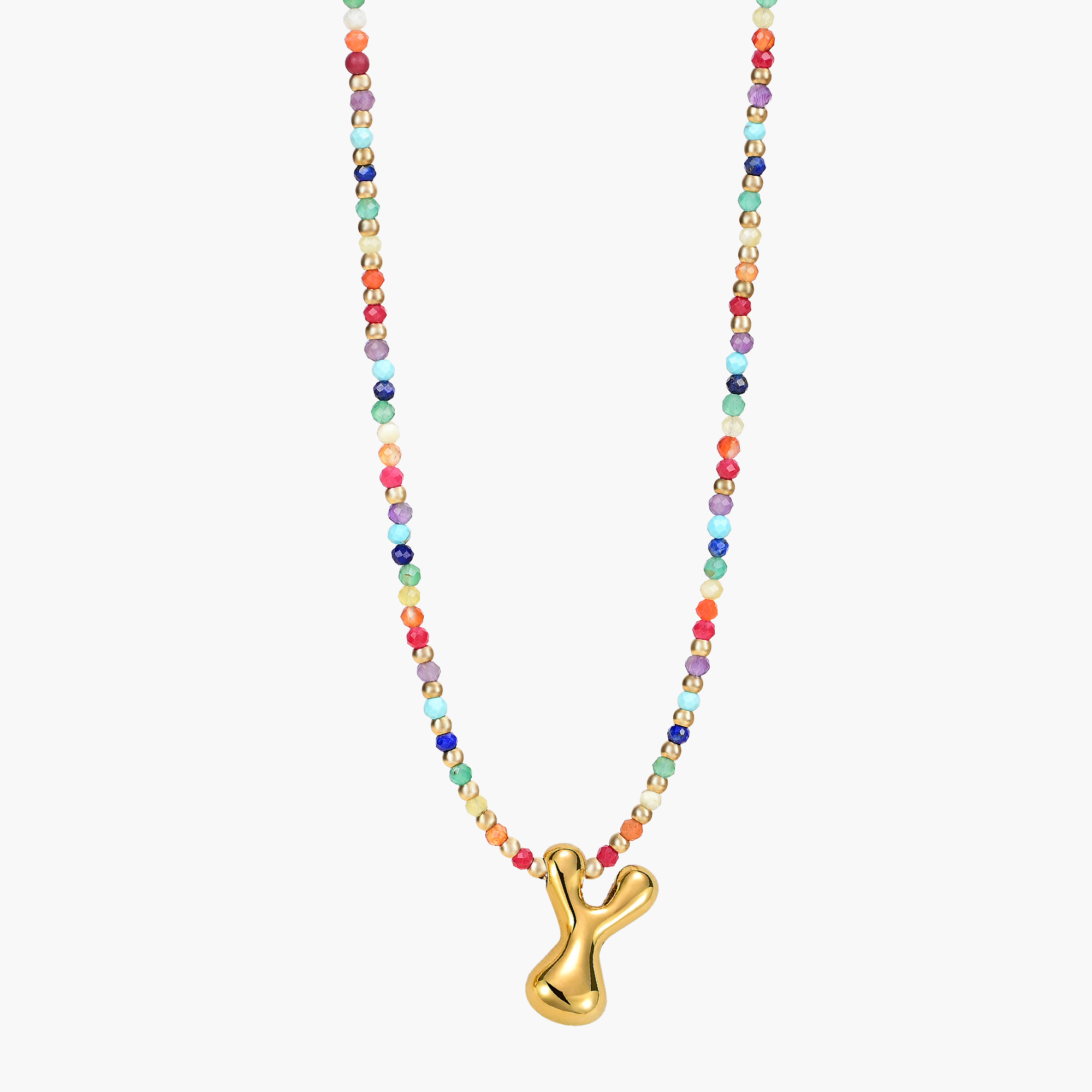 Cape Diablo – wholesale Pendant/charm necklace – Rainbow Bubble Letter Initial Necklace for Valentine's31