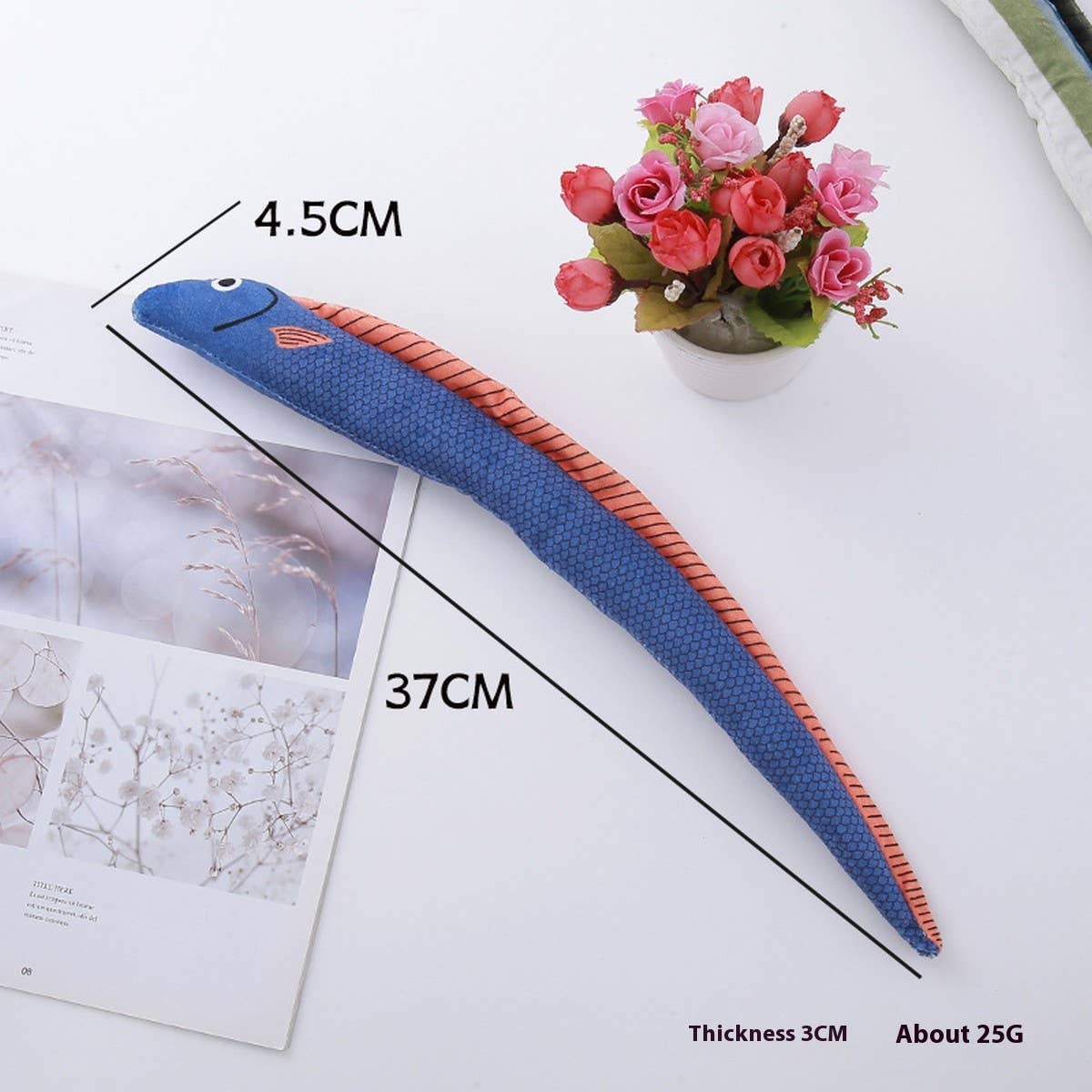 PAWPAWwholesale - Wholesale Pet Toy - Cat - Crinkle Catnip Eel Toy for Interactive Play_CWMM54001