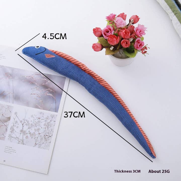 PAWPAWwholesale - Wholesale Pet Toy - Cat - Crinkle Catnip Eel Toy for Interactive Play_CWMM54001