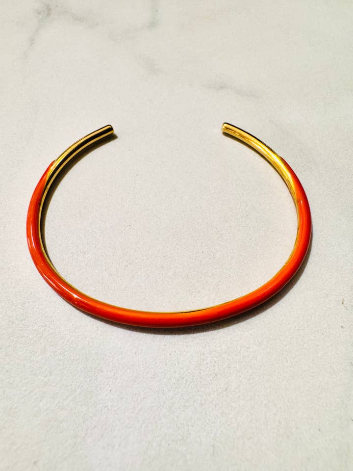 Bracelet jonc en acier inoxydable émaillé Eko pour la vente par Cassette Barcelona