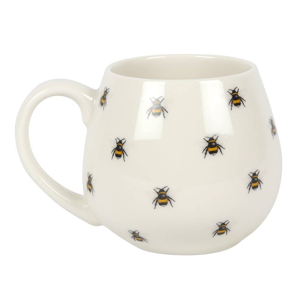 Something Different Wholesale - Wholesale Coffee Mug - Bee Print Rounded Mug1