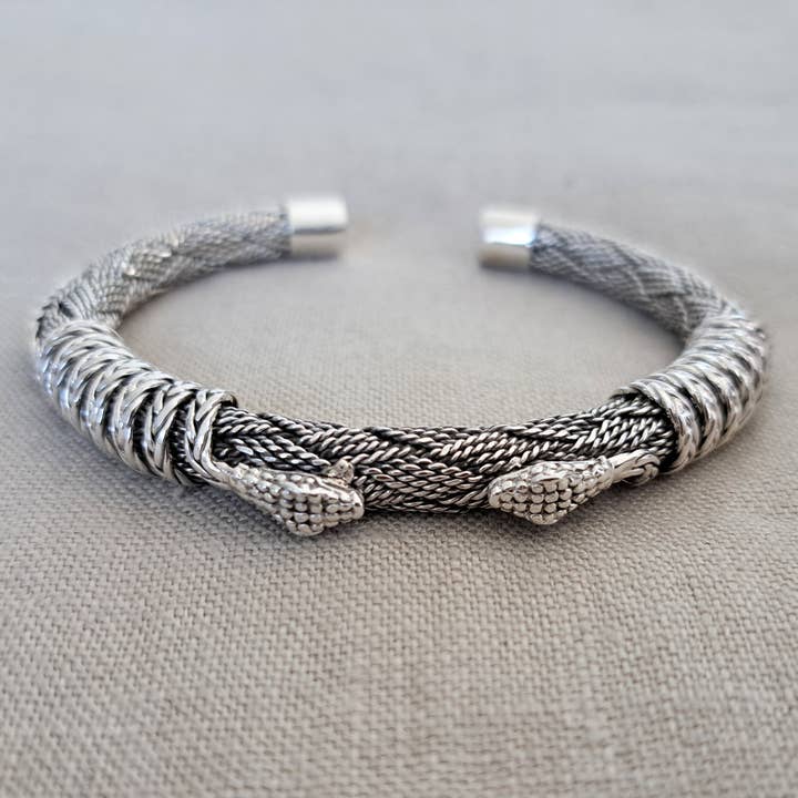 Snake Cuff .925 Sterling Silver armband från Bali för wholesale av Dalfiya