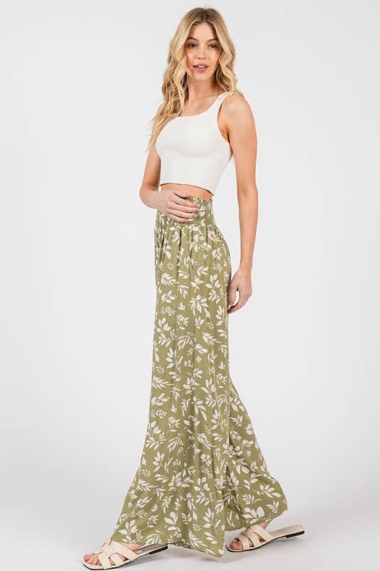 Final Touch - Wholesale Pants - Women's - Wide Smock Waist Wide Leg Pants - VNP70263B55