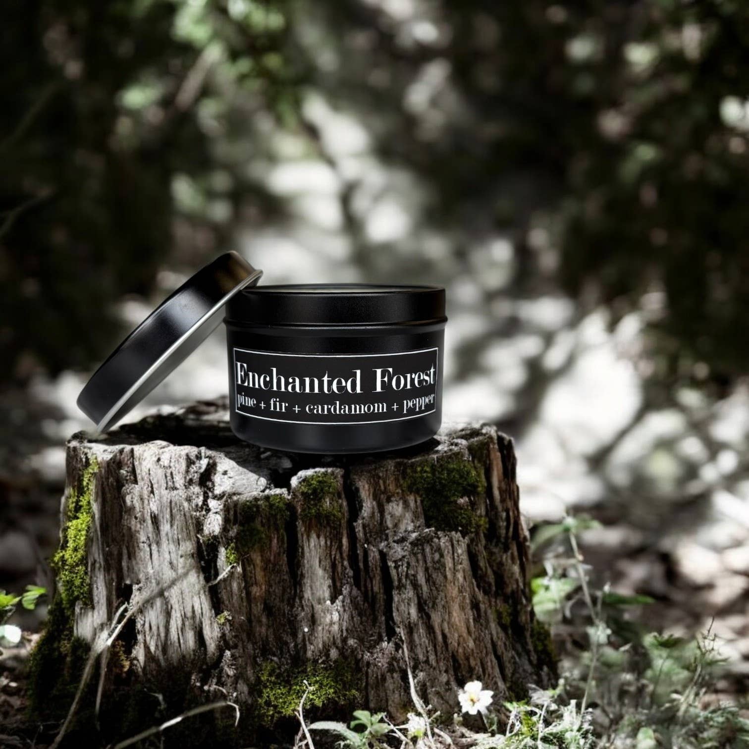 Fly Paper Products - Wholesale Travel Candles - Enchanted Forest 4oz Candle Fir + Cardamom + Pepper4