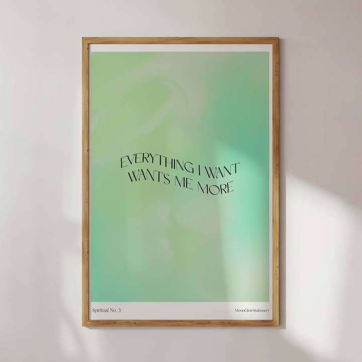 Impression d'art spirituelle n° 3 sur la loi de l'attraction pour la vente par MoonGlowStationery