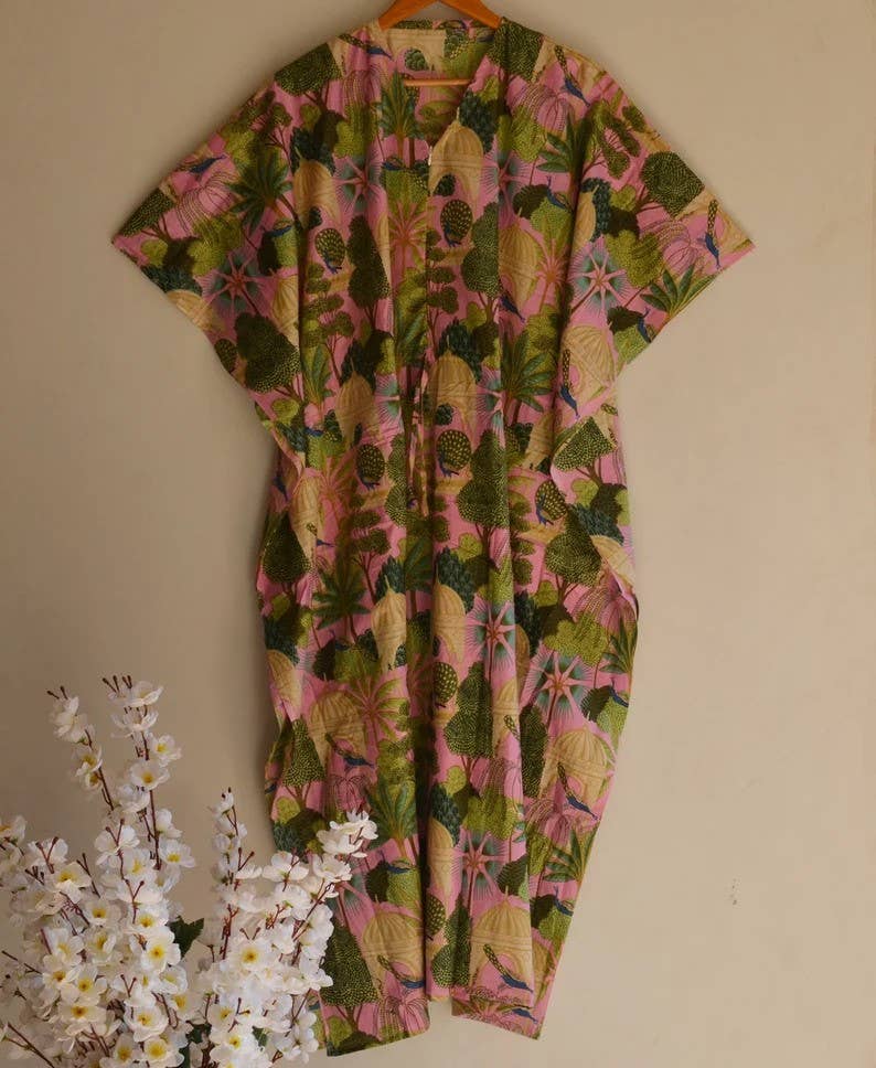 Bhawana Handicrafts - Wholesale Kaftan - Women's - Beautiful Cotton kaftan Indian Long Kaftan Dress2