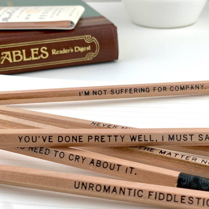 Lit & Whimsy - Wholesale Pencil - Marilla Cuthbert Anne of Green Gables Book Quote Pencils2