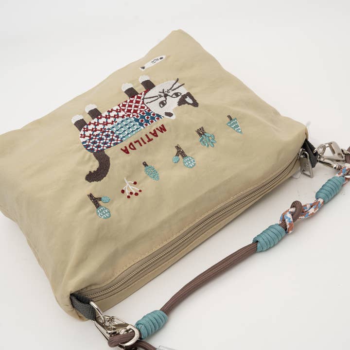 U PLUS INC - Wholesale Crossbody Bag - Unisex - Kusuguru Japan Embroidered Cat Multi-Use Crossbody Bag8