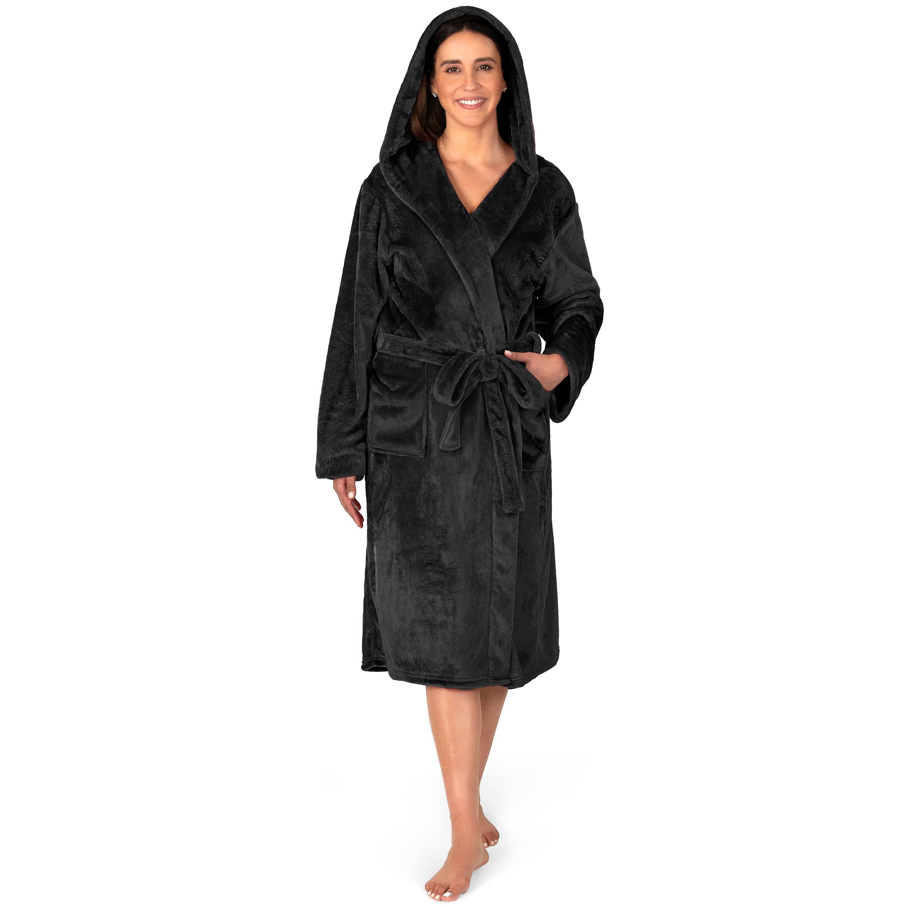 Pavilia - Wholesale Robe - Women's - Women's Classic Fleece Robe with Hood0