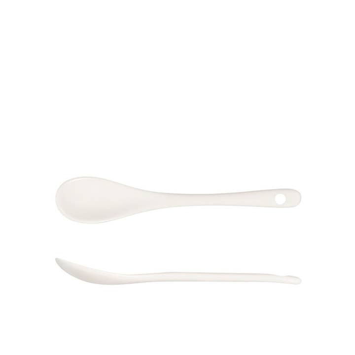 PENGO SPA – wholesale Kaffekoppar – Set med 2 mjölkiga glas-muggar med skedar 270 cc