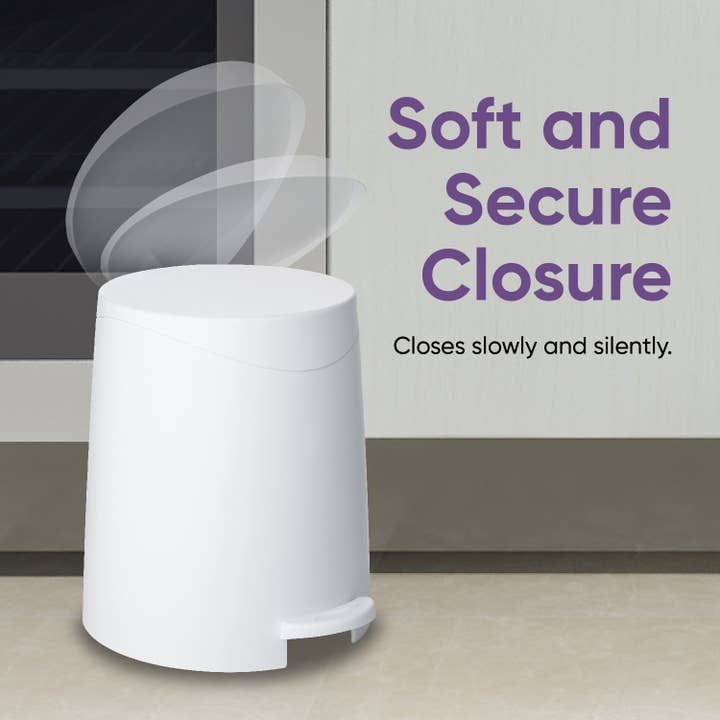Superio Brand - Wholesale Trashcan/Trash Bin - Modern Design 3-Liter Trash Can, Step On-CS11