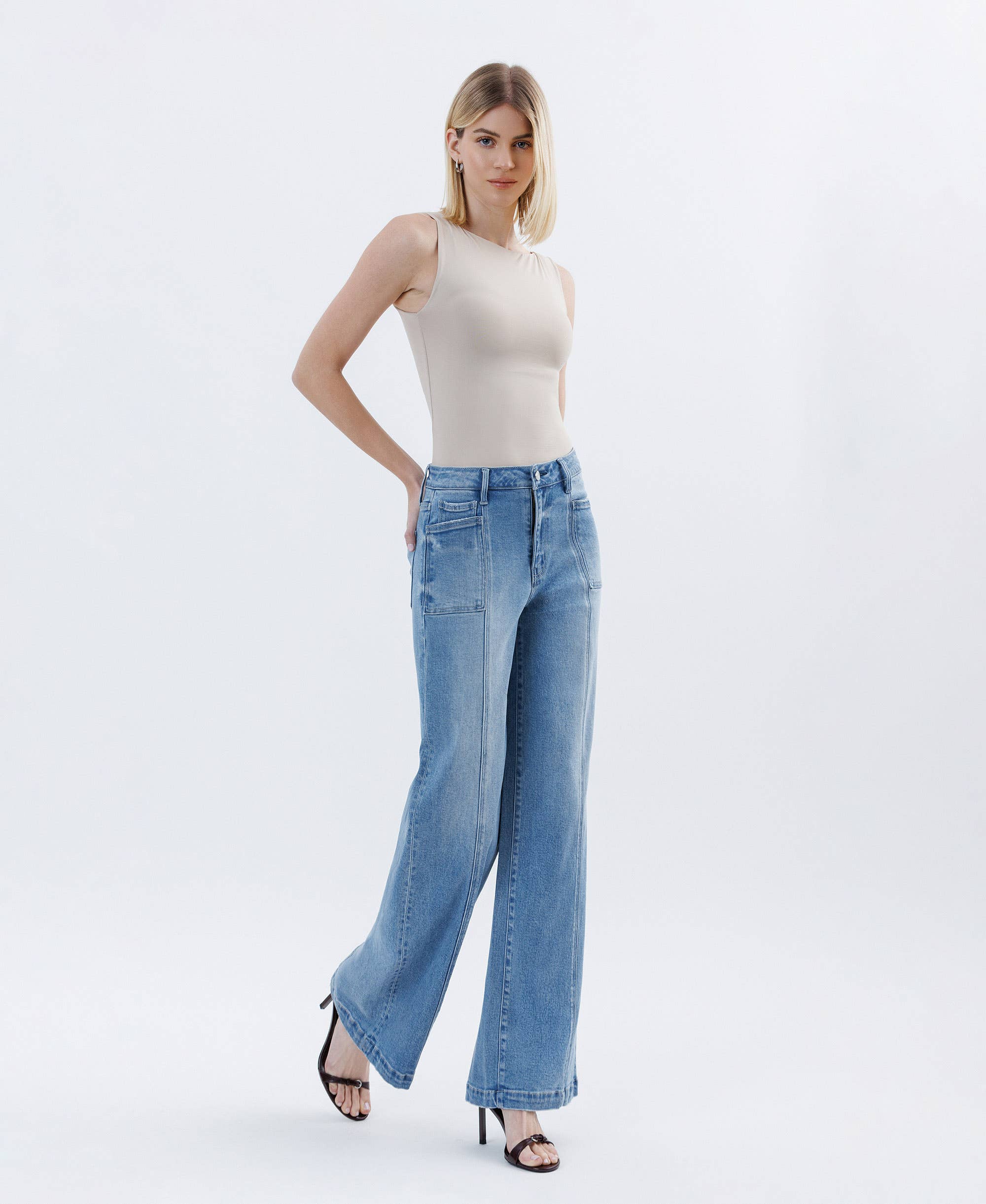 HOLLY HIGH RISE FULL LENGTH EXTREME WIDE LEG JEANS LV1702 for wholesale on Faire3