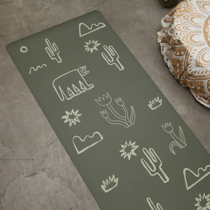 Yang Mat | Wild Cat for wholesale by Planted Yoga Rugs